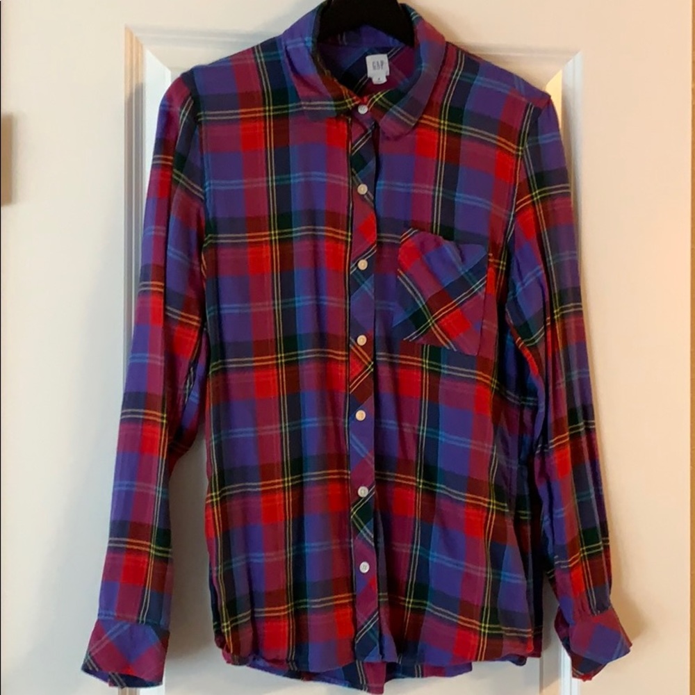 Gap Plaid Flannel Button Down